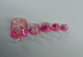 Pink French w floral 10PCS